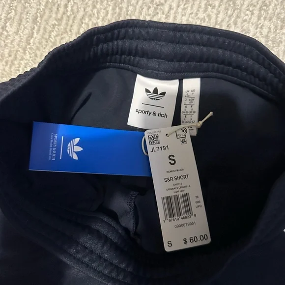 NWTS adidas x sporty and rich shorts in navy size small